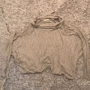 Grey Cowl Neck Top